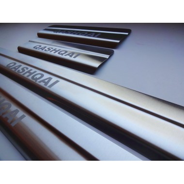 Накладки на пороги (матовые) Nissan Qashqai (2007-) бренд – Croni главное фото